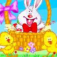 &iexcl; Paz Y Alegr&iacute;a En Pascua ! Con esta etarjeta hermosa en espa&ntilde;ol,desee a sus amigos/ queridos y familia una Pascua muy feliz.